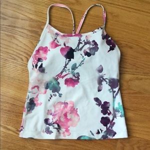 Lululemon Tank Top Floral Pink White 6